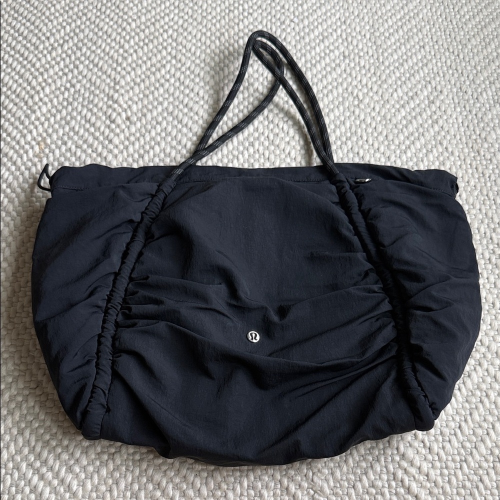 lululemon athletica Black Ruched Tote